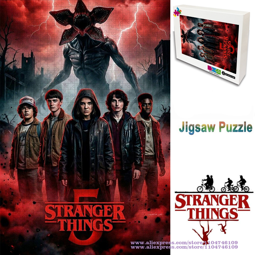 Woodworking Game - Stranger Things Puzzle Jigsaw 108/200/300/500/1000/1500Pcs Movie