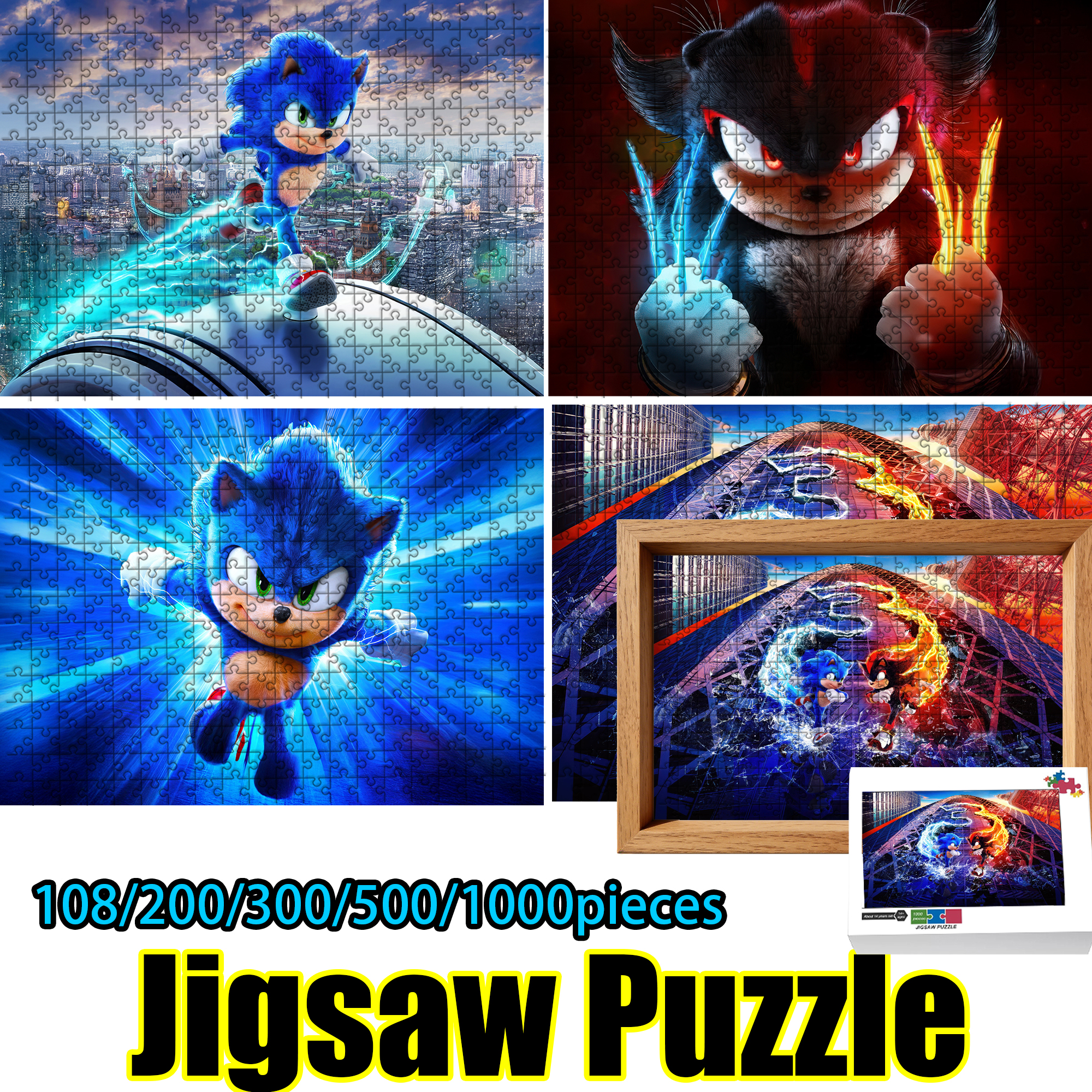 Woodworking Game - Sonic the Hedgehog Jigsaw Puzzle 108/200/300/500/1000