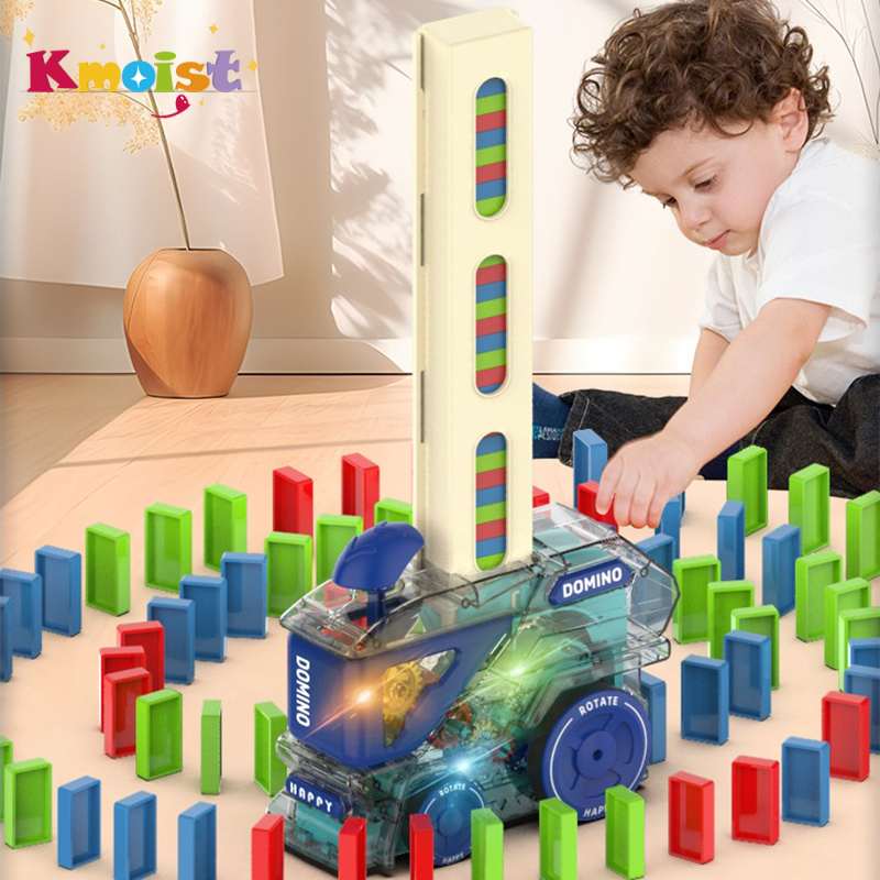 Woodworking Domino - Automatic Domino Train with 60 Dominos