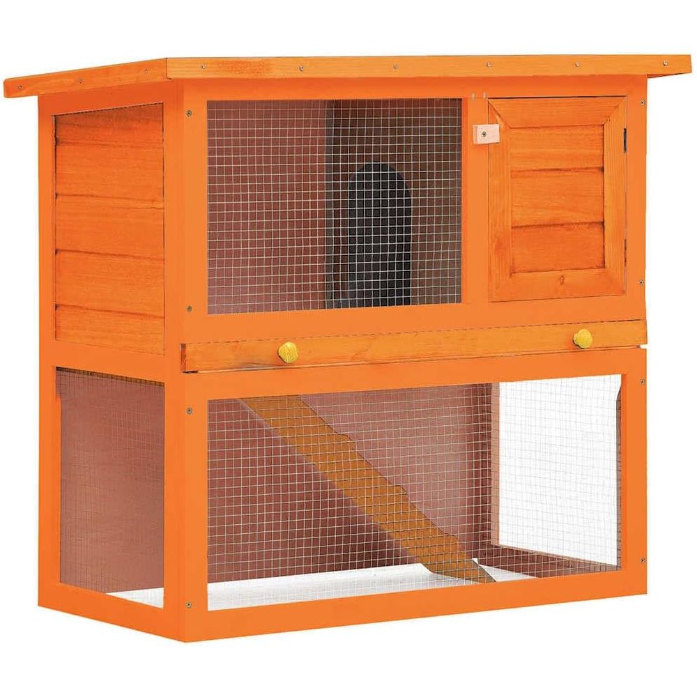 Woodworking Rabbet - Spacious Wooden Rabbit Hutch with Weatherproo