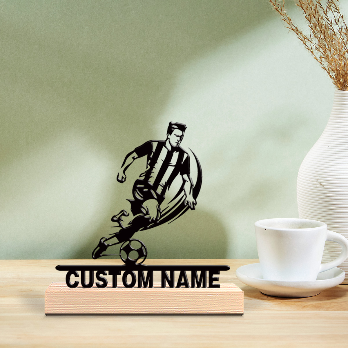 Woodworking Laser - 1pc Personalized Custom Football player Metal