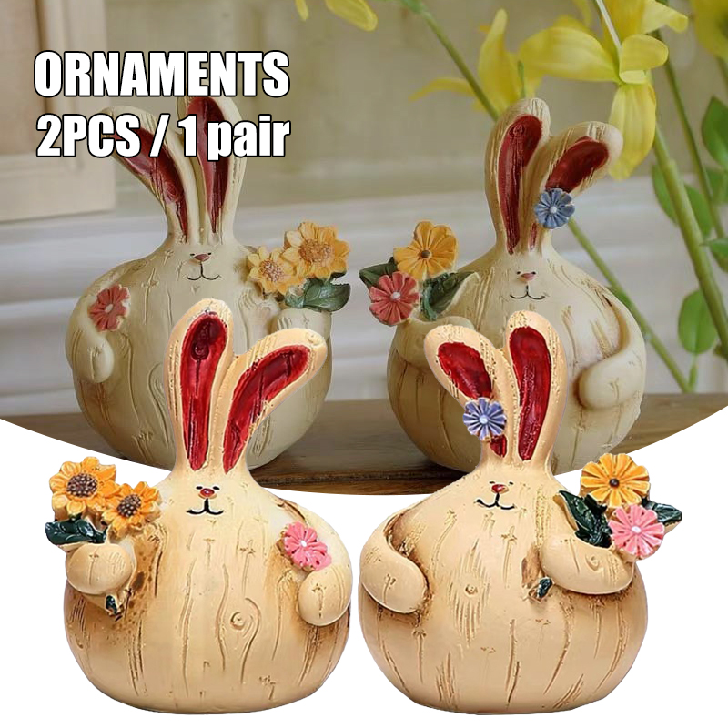 Woodworking Rabbet - A PAIR Wood-like Resin Ornaments Retro