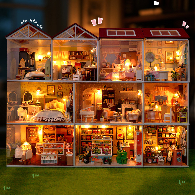 Woodworking Veneer - DIY Wooden Dollhouse Mini Bedroom Kitchen