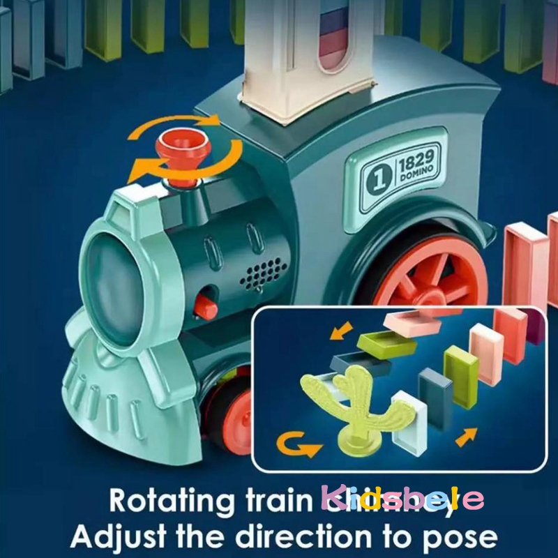 Woodworking Domino - Kids Electric Domino Train Car Set