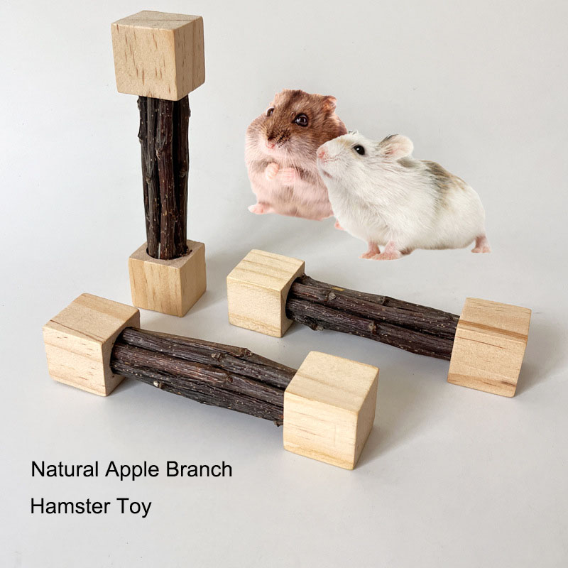 Woodworking Rabbet - Pet Hamster Toy Natural Apple Tree