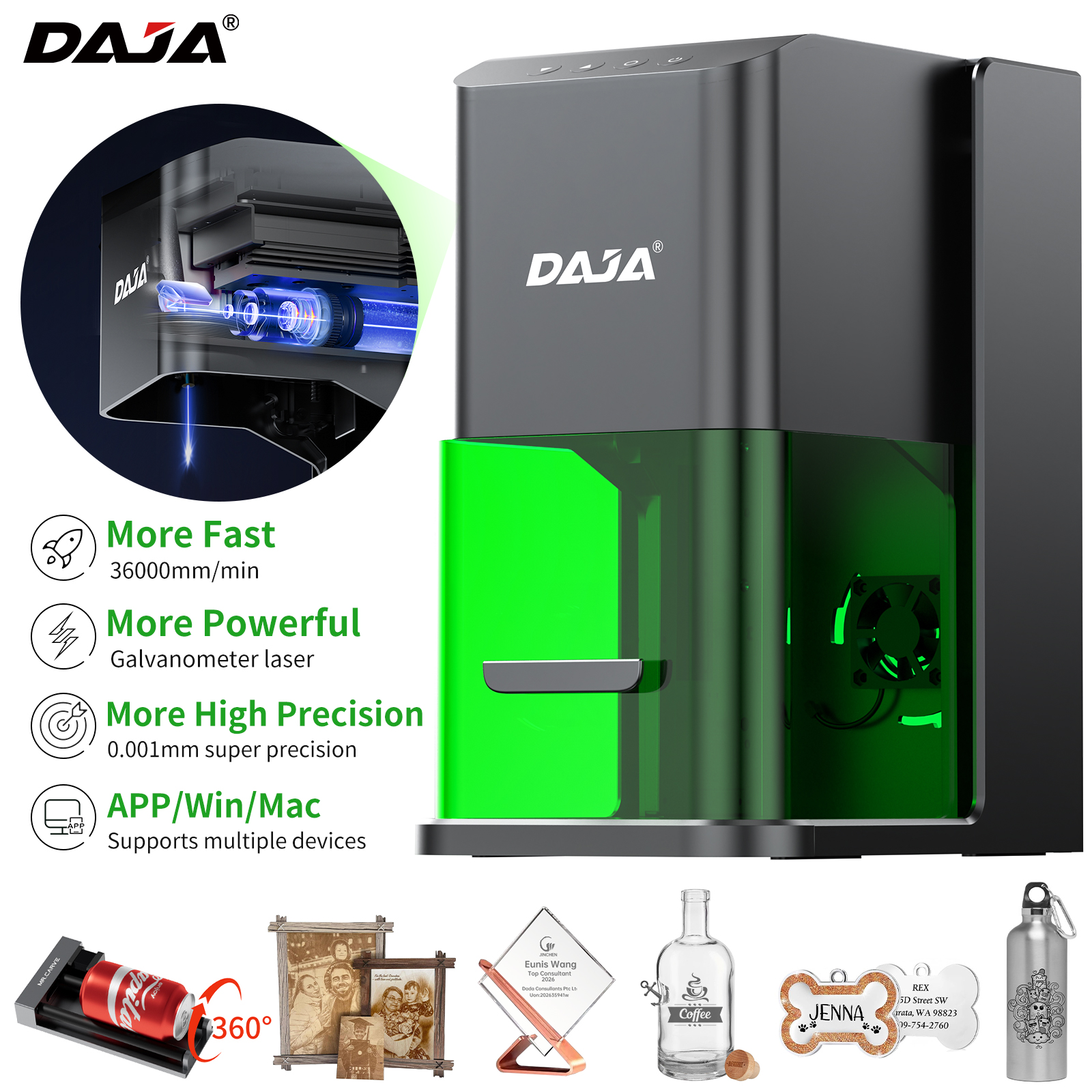Woodworking Laser - DAJA C1 Ultra Laser Engraver Galvanometer-based