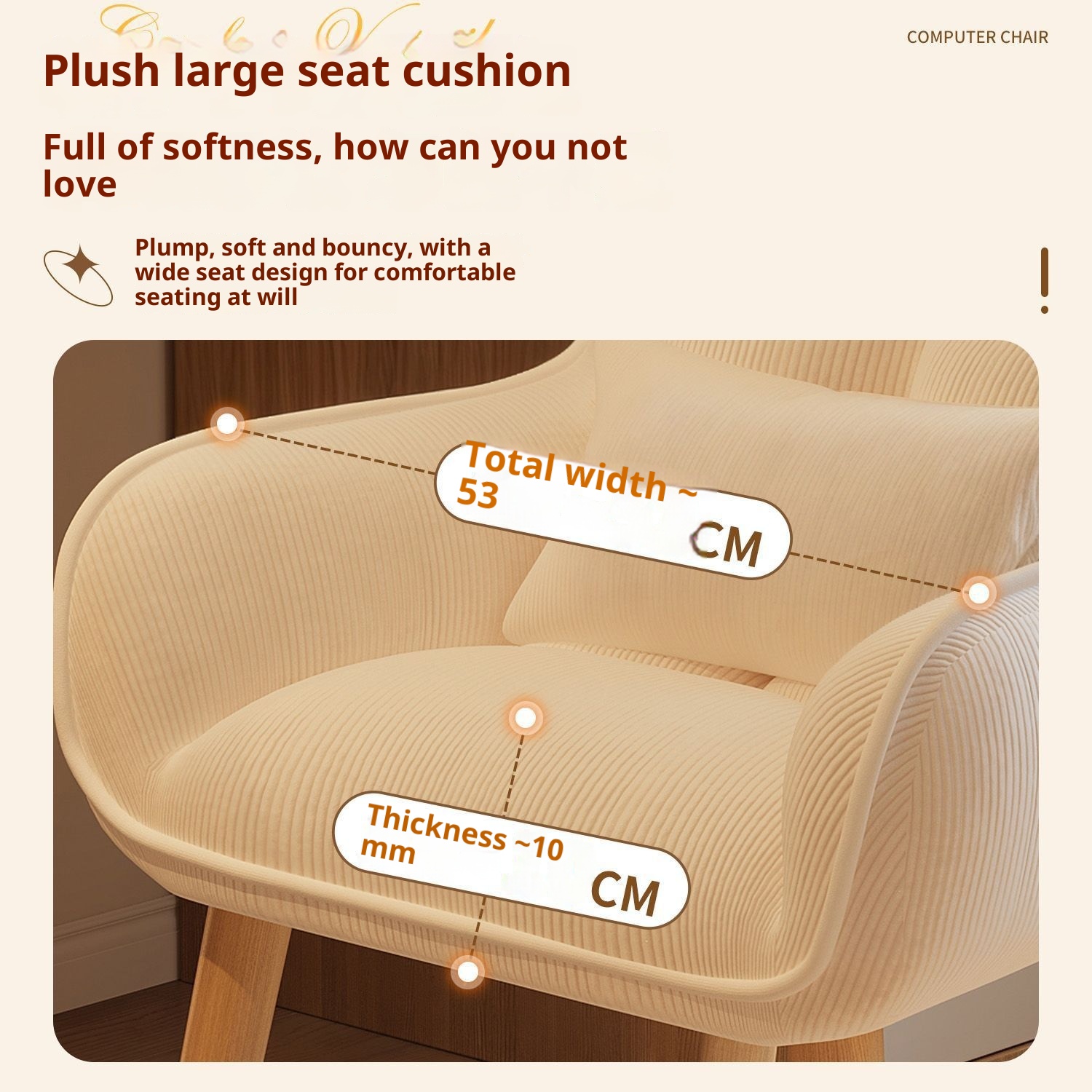 Bedroom chair, backrest makeup - Woodworking Veneer ulasan dan harga