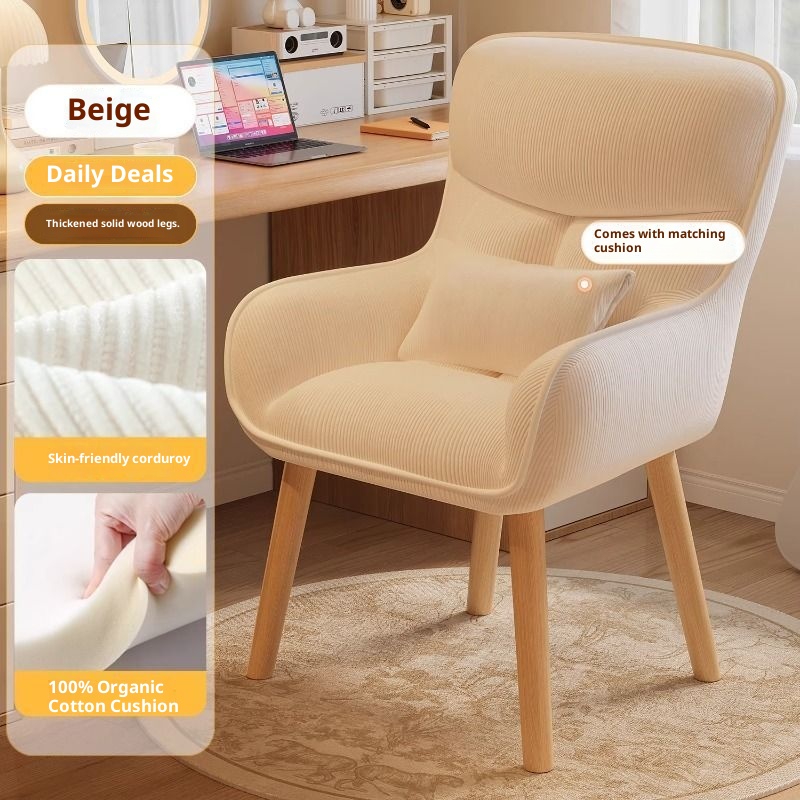 Bedroom chair, backrest makeup - Woodworking Veneer ulasan dan harga