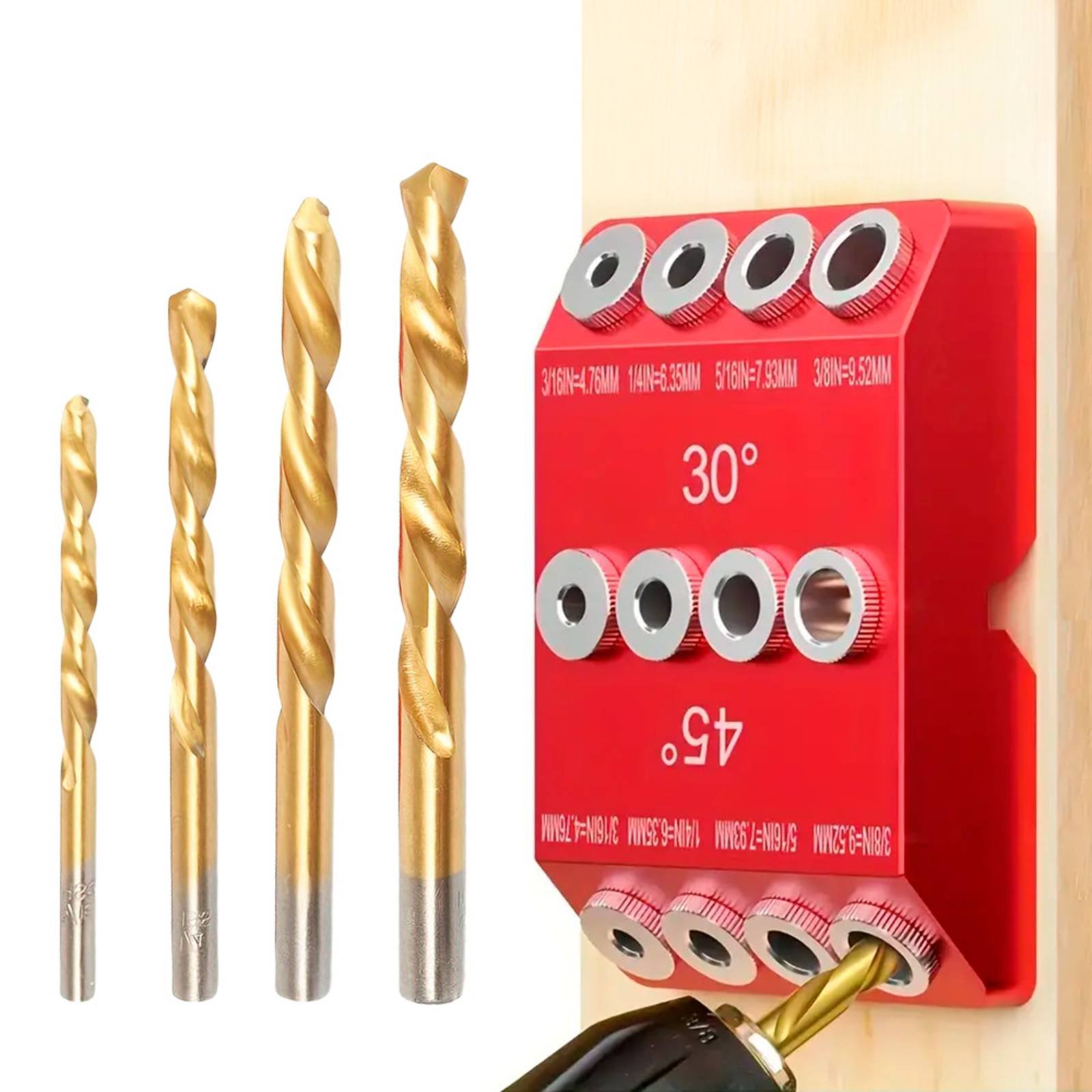 30 45 Degree Drill Guide Alumi - Woodworking Jig ulasan dan harga