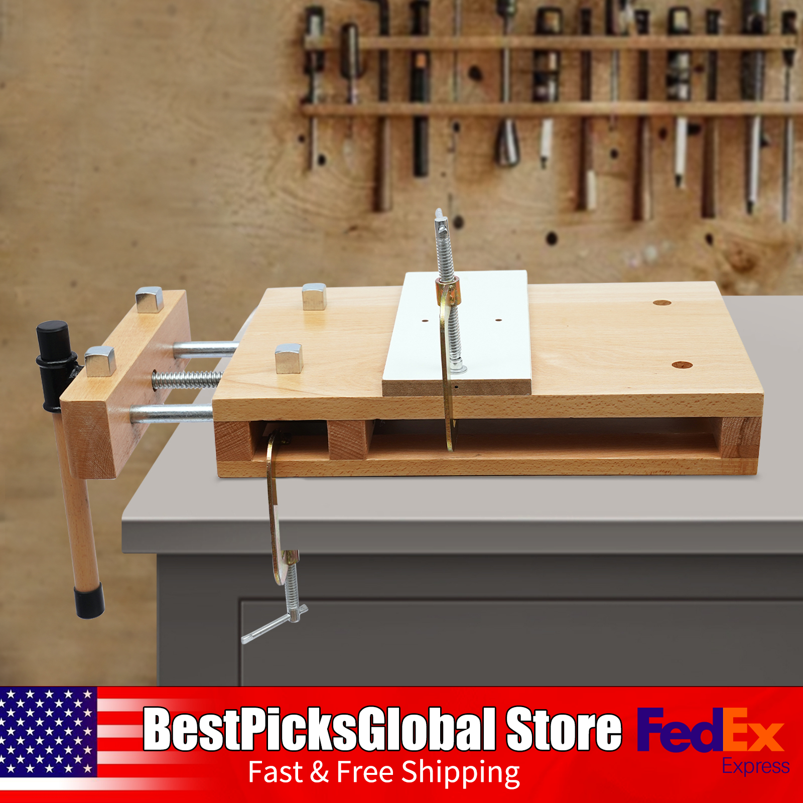 Wood Vise Workbench with G-sha - Woodworking Vise For Workbench ulasan dan harga