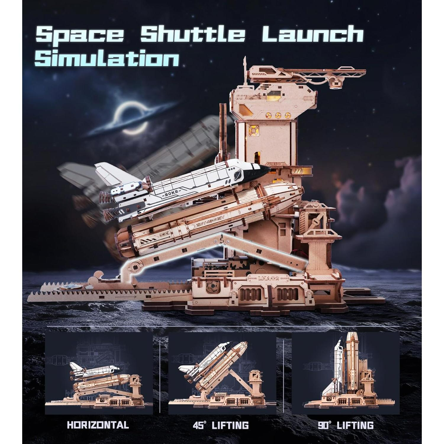ROKR 3D Wooden Space Shuttle M - Woodworking Game ulasan dan harga