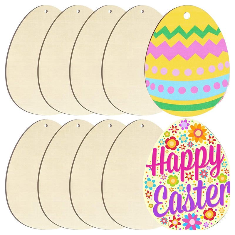 50pcs Unfinished Easter Wooden - Woodworking Rabbet ulasan dan harga