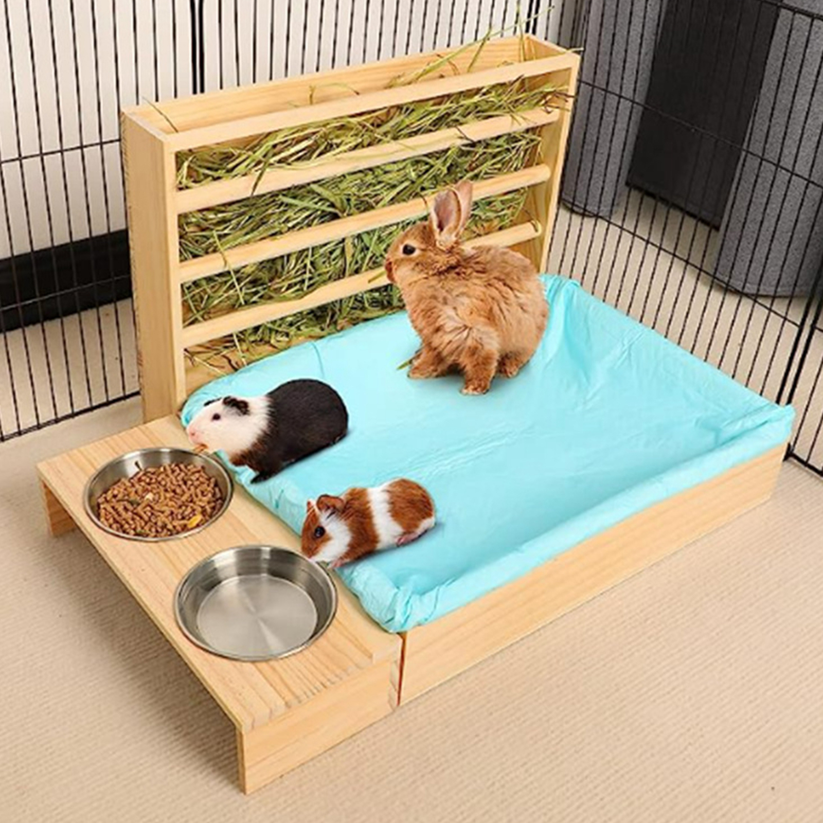 Wooden Rabbit Hay Feeder with  - Woodworking Rabbet ulasan dan harga