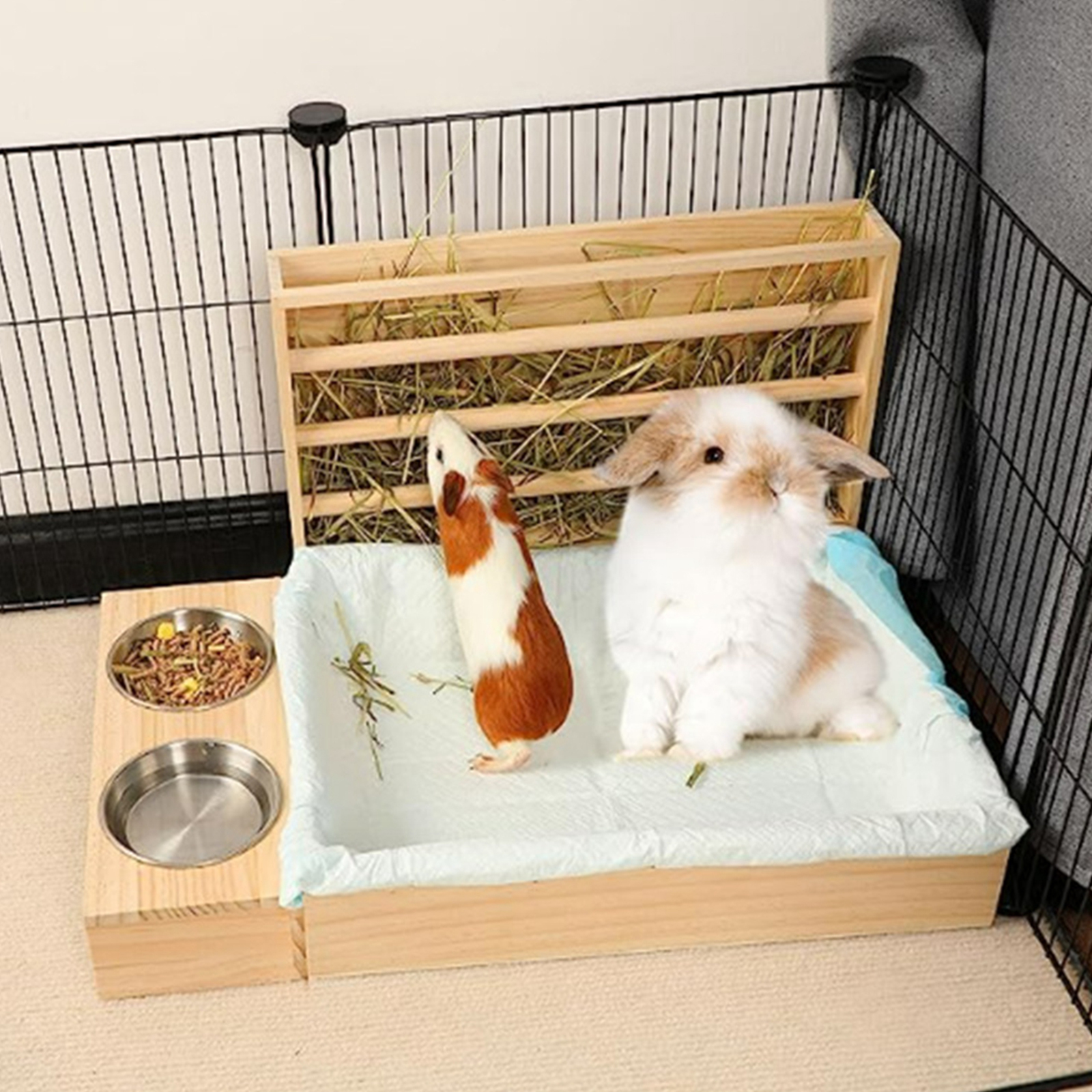 Wooden Rabbit Hay Feeder with  - Woodworking Rabbet ulasan dan harga
