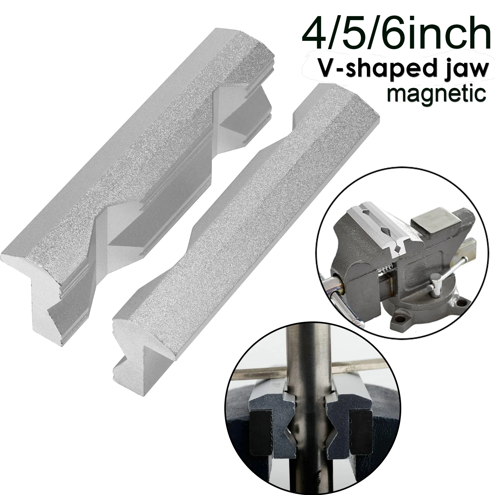 Magnetic Vise Jaws 4/5/6inch V - Woodworking Vise For Workbench ulasan dan harga
