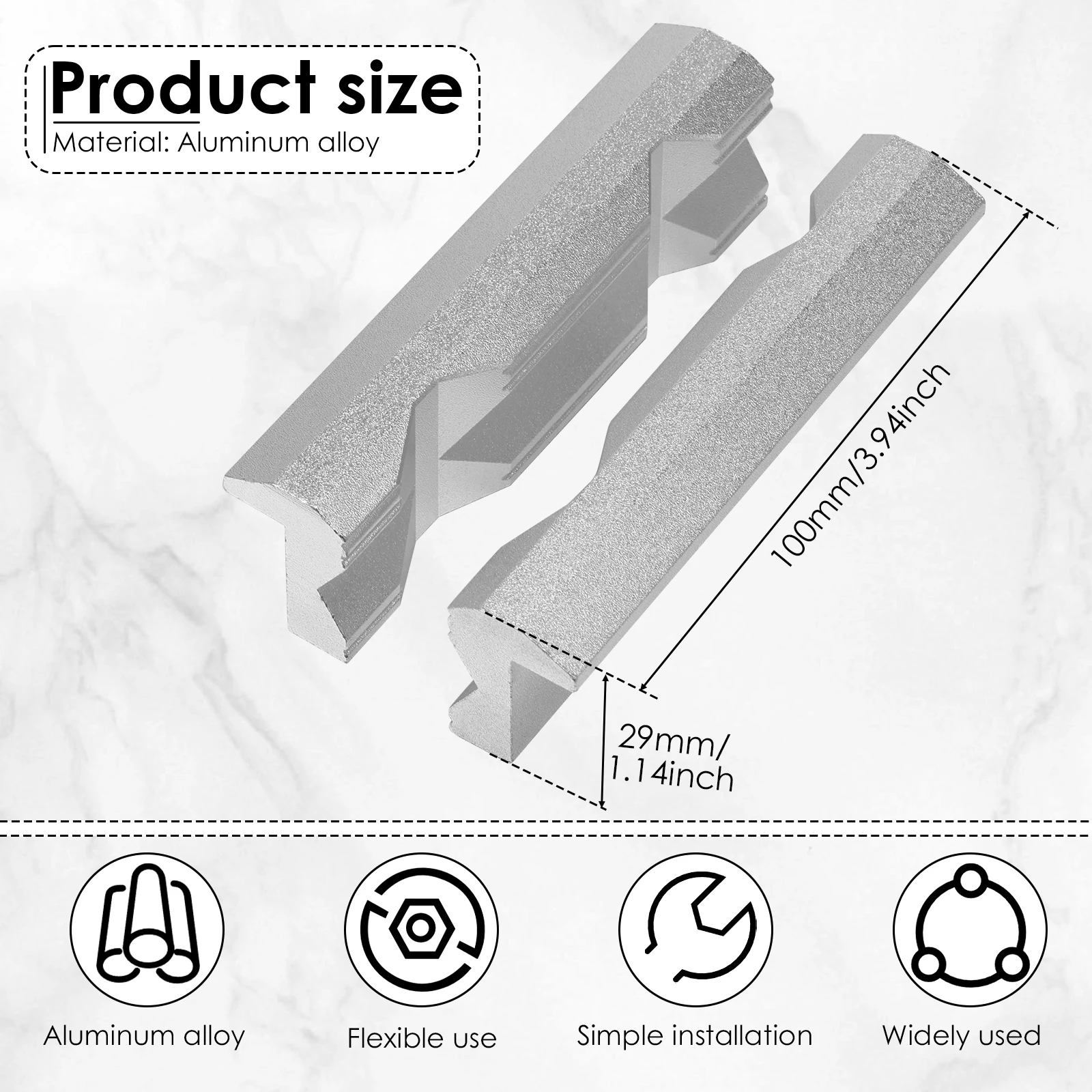 Magnetic Vise Jaws 4/5/6inch V - Woodworking Vise For Workbench ulasan dan harga