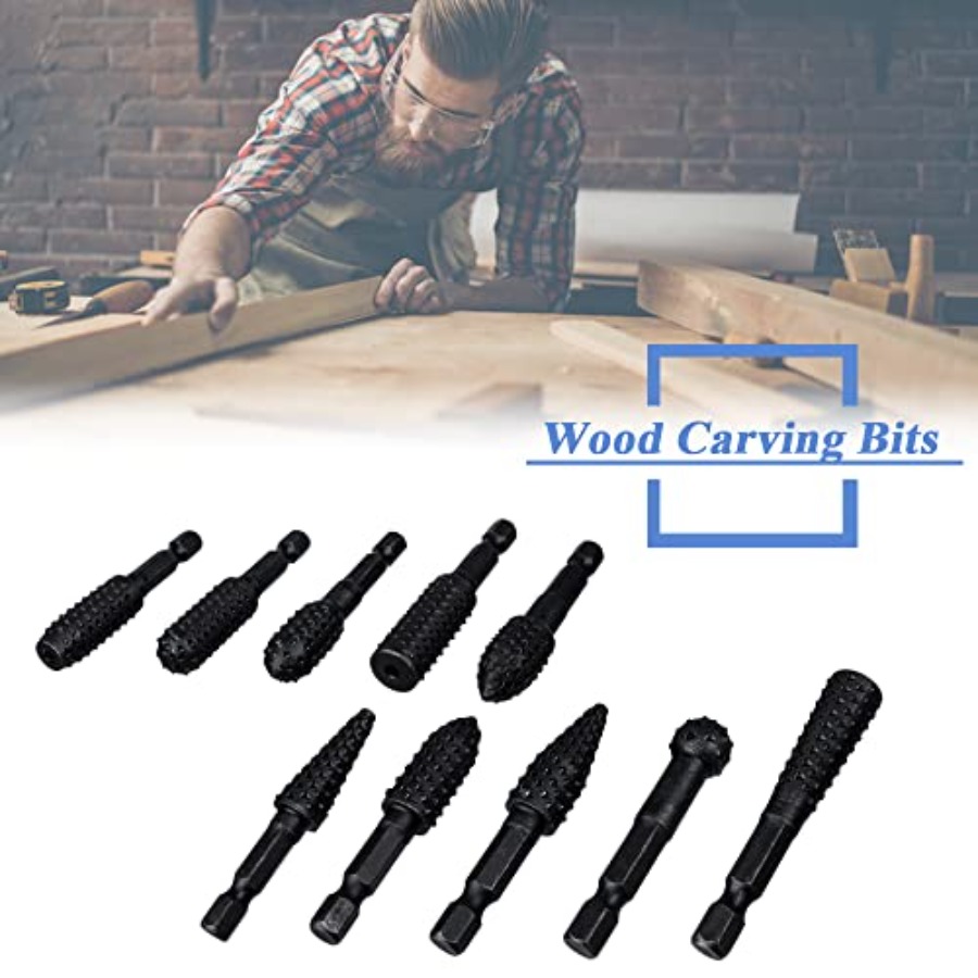 10 Pieces Rotary Burr Rasp Set - Woodworking Diy ulasan dan harga