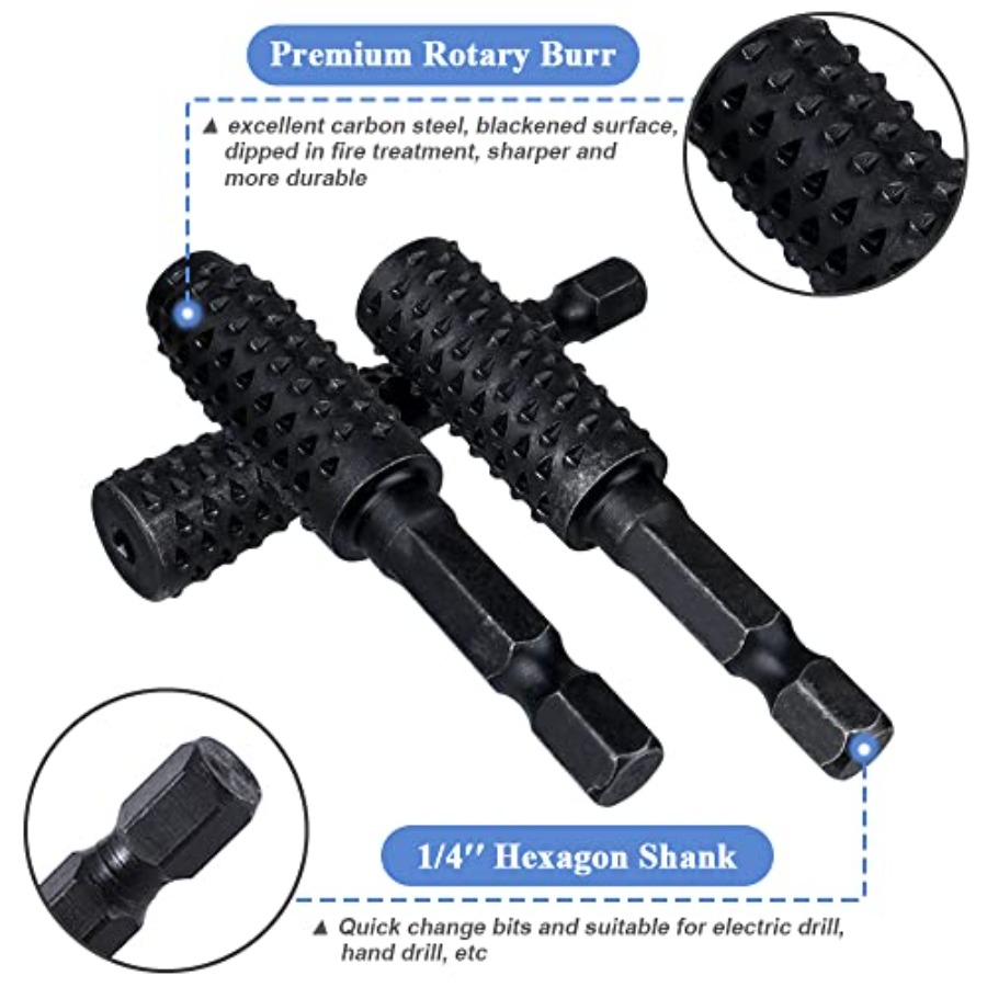 10 Pieces Rotary Burr Rasp Set - Woodworking Diy ulasan dan harga