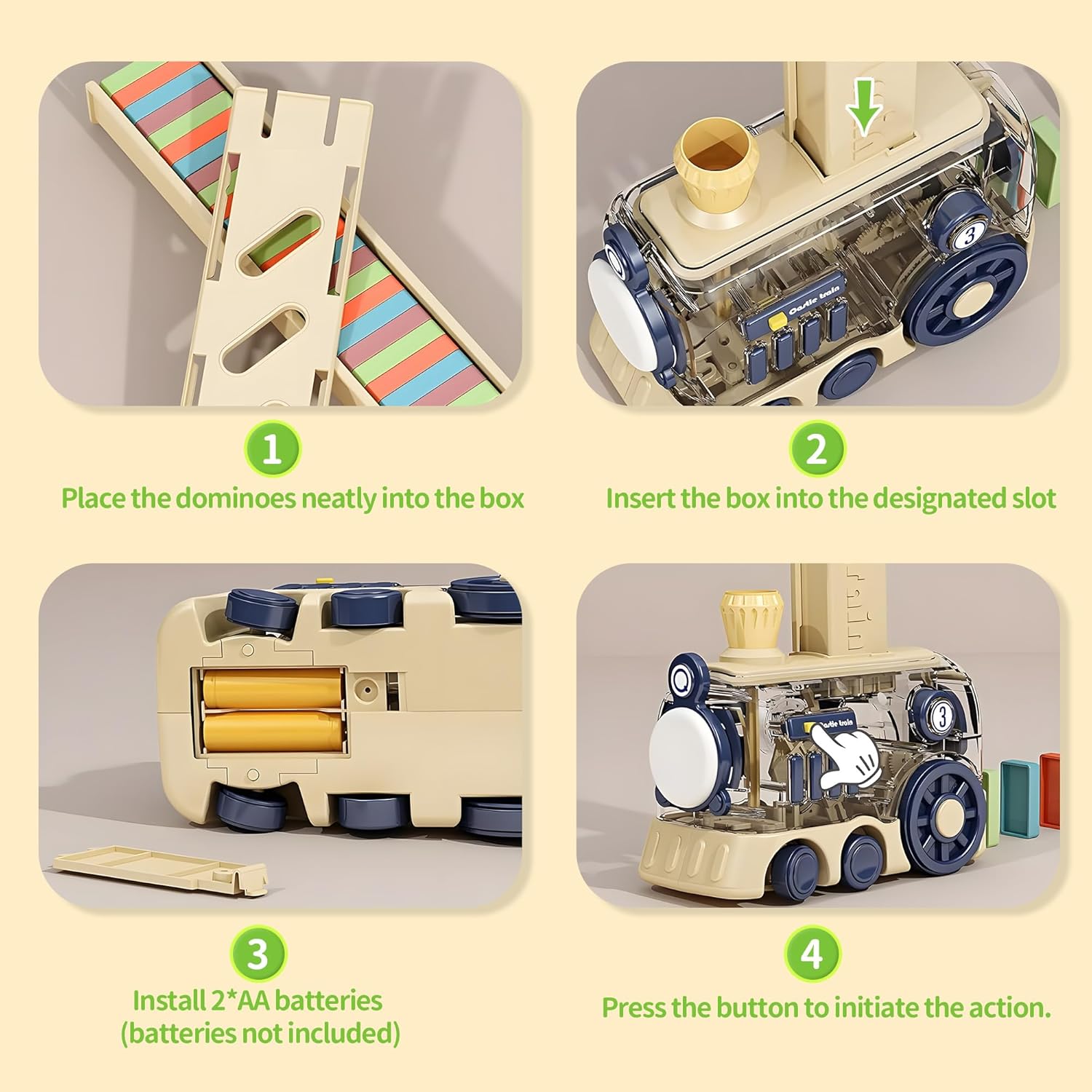 Domino Train Toy, 80 PCS Kids  - Woodworking Domino ulasan dan harga