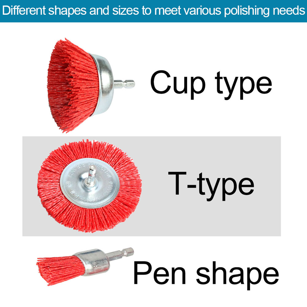 Nylon Cup Brush Abrasive Wire  - Woodworking Veneer ulasan dan harga