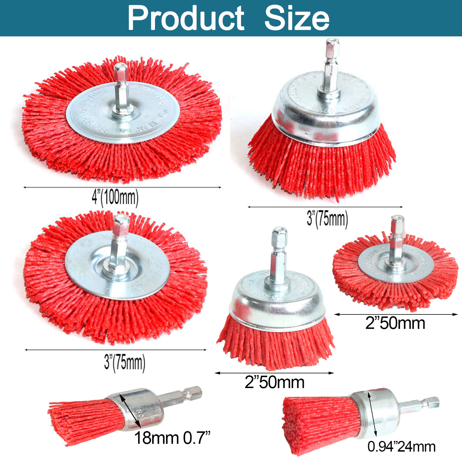 Nylon Cup Brush Abrasive Wire  - Woodworking Veneer ulasan dan harga