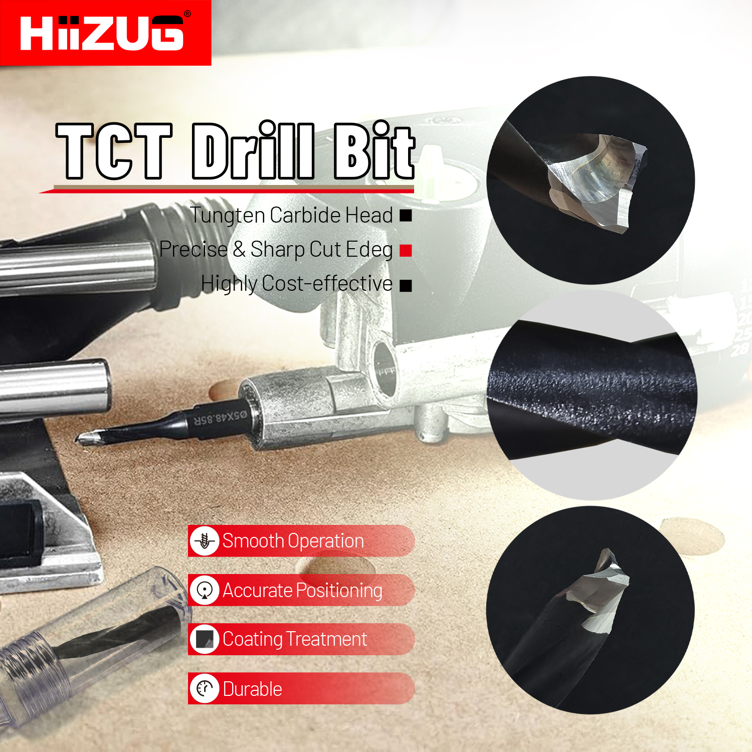 14mm Shank Solid Carbide Drill - Woodworking Domino ulasan dan harga