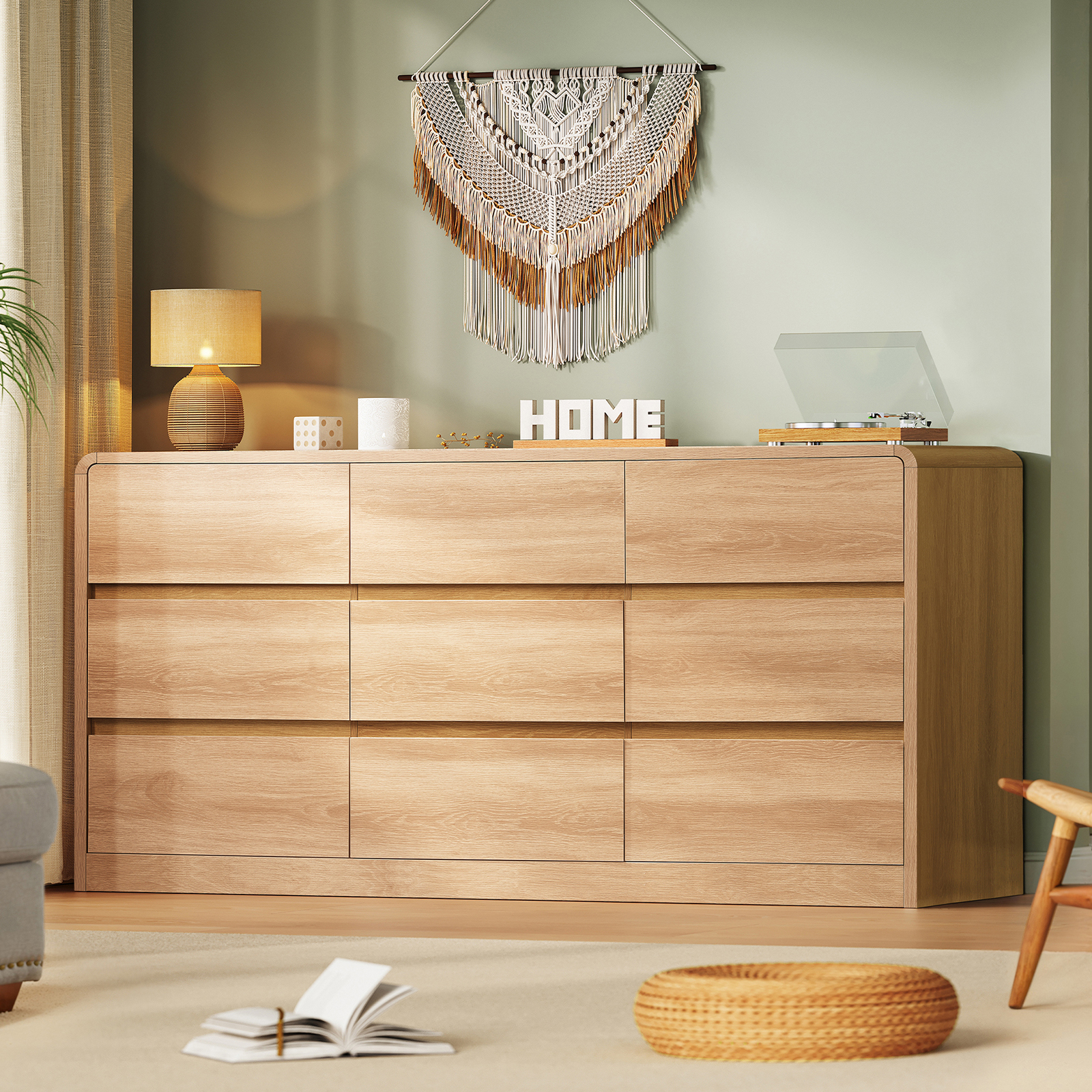 9 Drawer Dresser for Bedroom,  - Woodworking Veneer ulasan dan harga