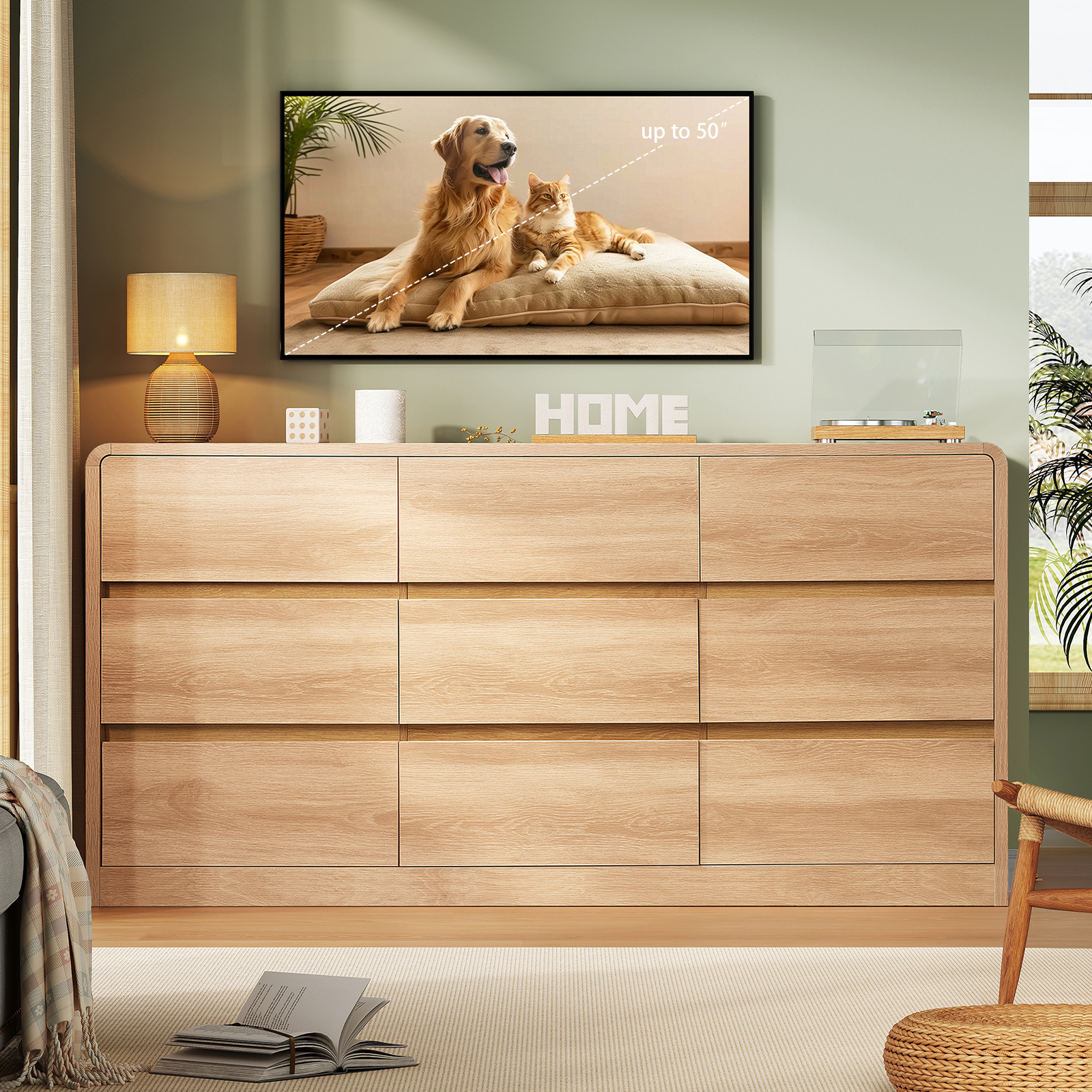 9 Drawer Dresser for Bedroom,  - Woodworking Veneer ulasan dan harga