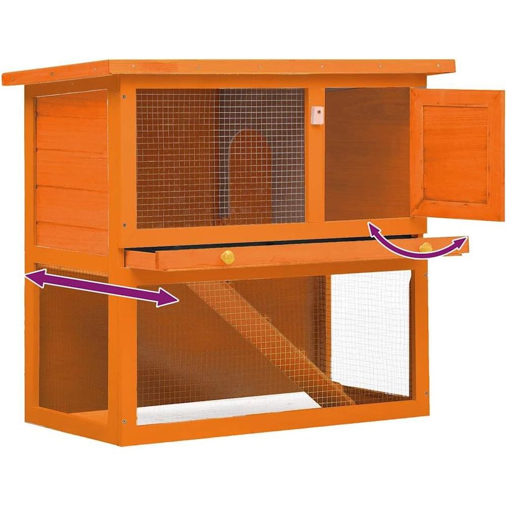 Spacious Wooden Rabbit Hutch w - Woodworking Rabbet ulasan dan harga
