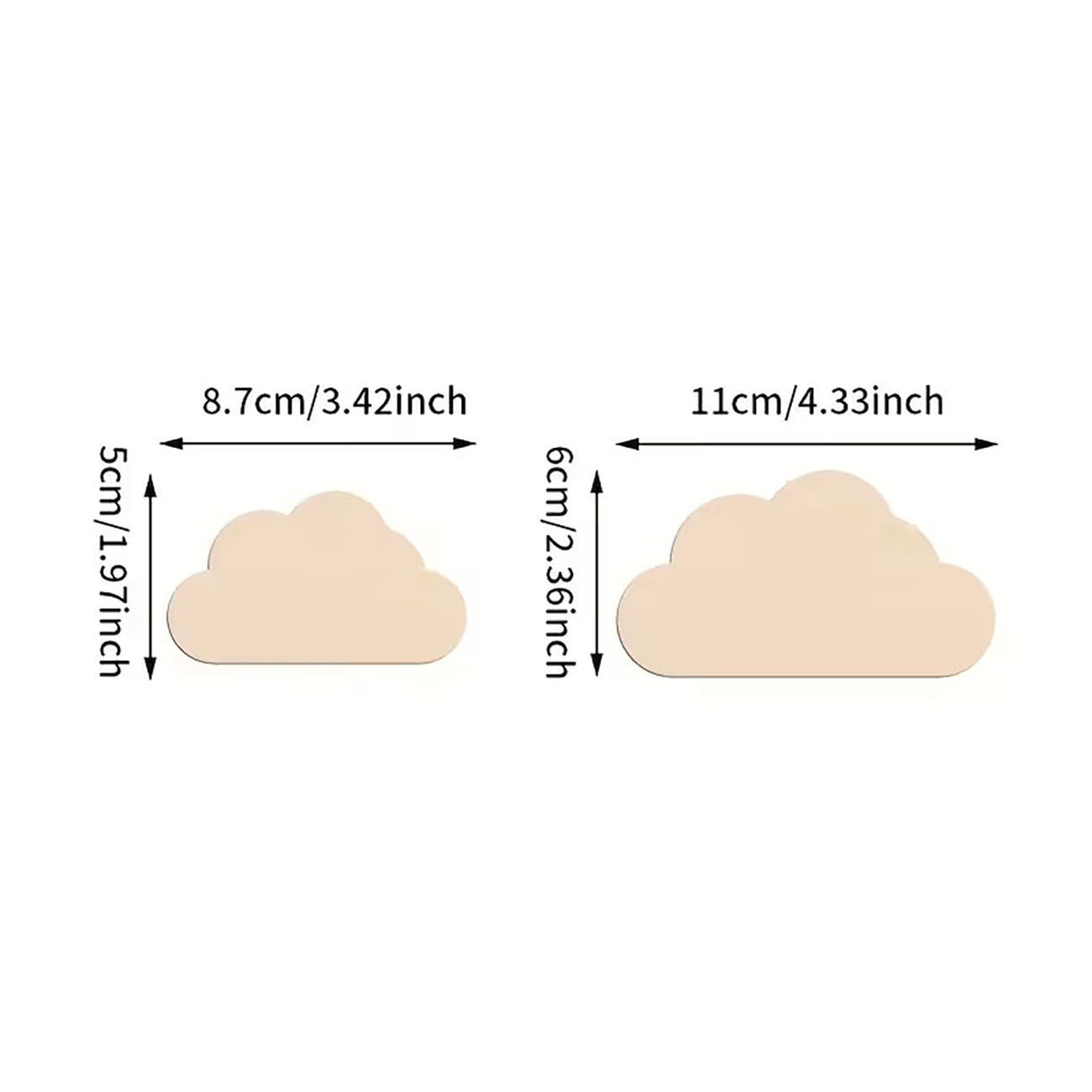 6Pcs Beige Wooden Cloud Wall D - Xfasten Woodworking Tape ulasan dan harga