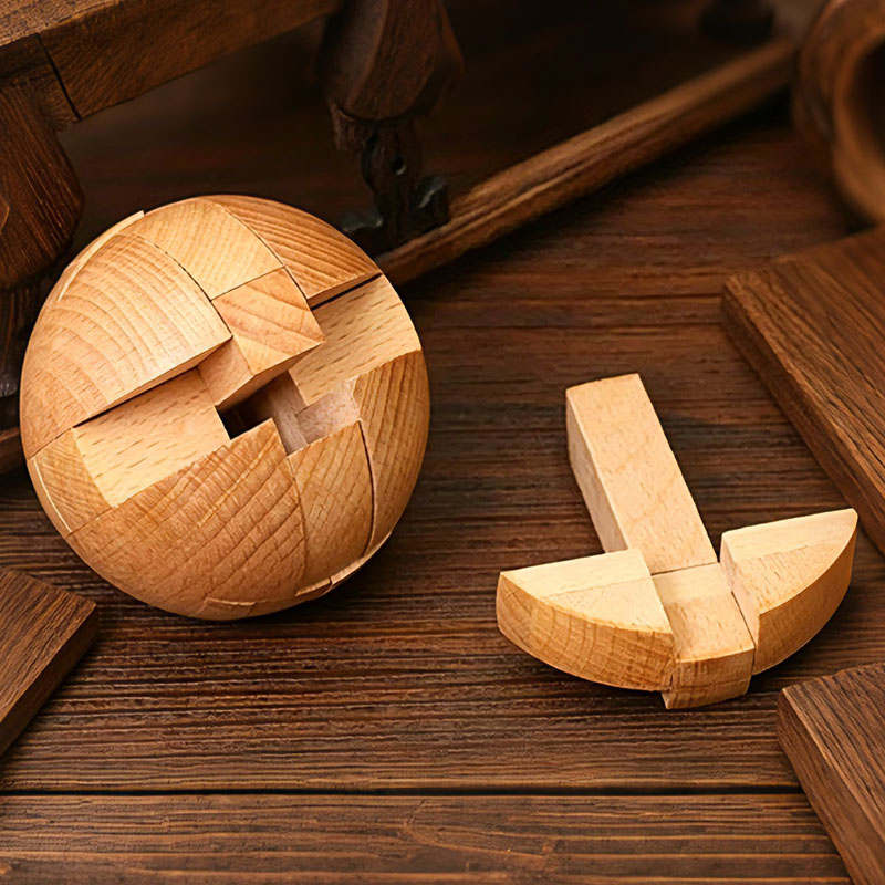 Classic Wooden Puzzle Ball Mag - Woodworking Game ulasan dan harga