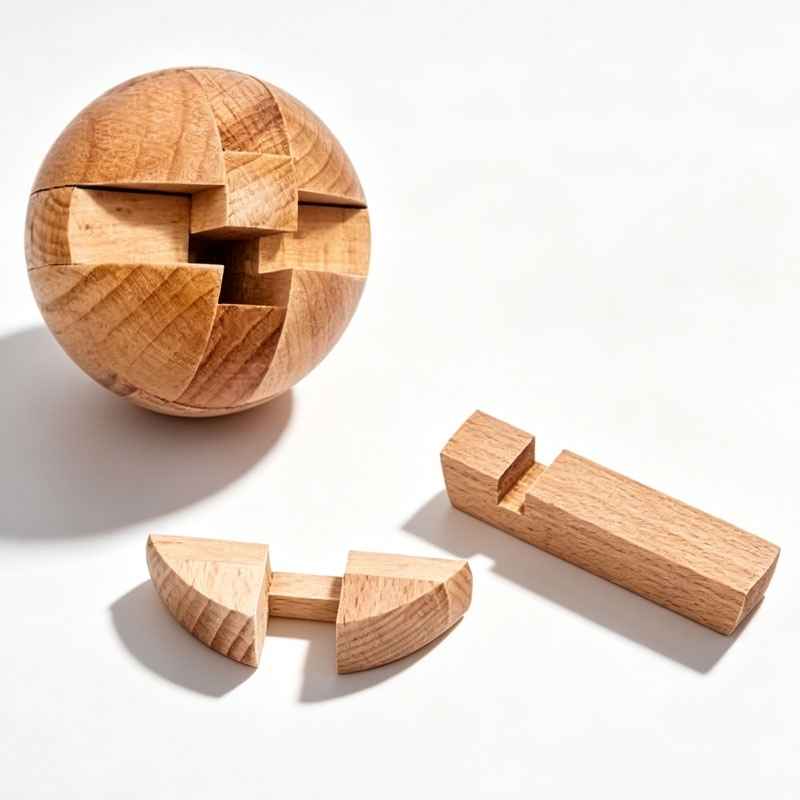 Classic Wooden Puzzle Ball Mag - Woodworking Game ulasan dan harga