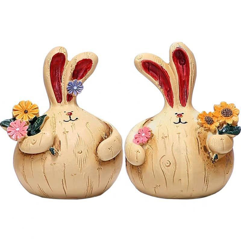 A PAIR Wood-like Resin  Orname - Woodworking Rabbet ulasan dan harga