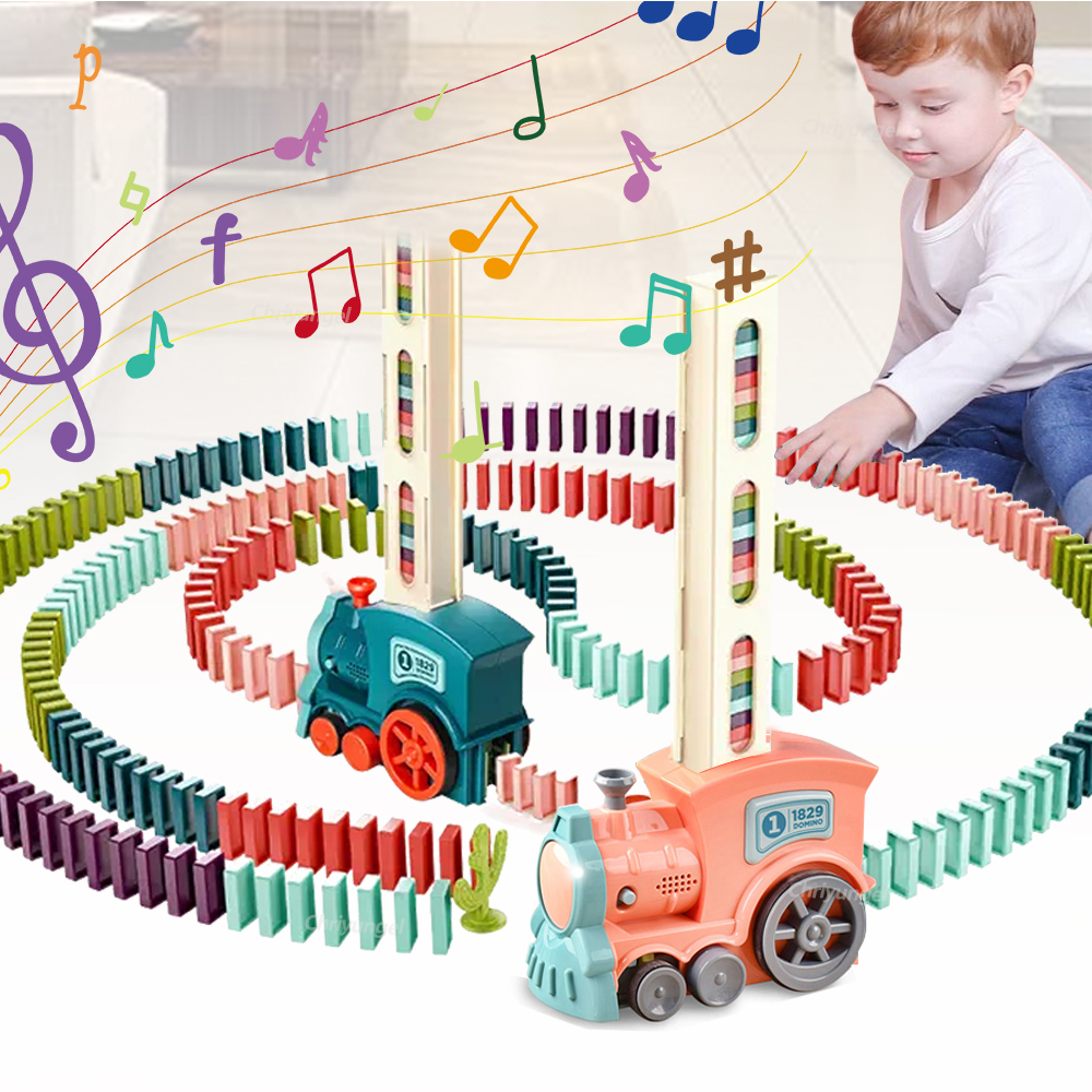 Domino Train for kids Automati - Woodworking Domino ulasan dan harga