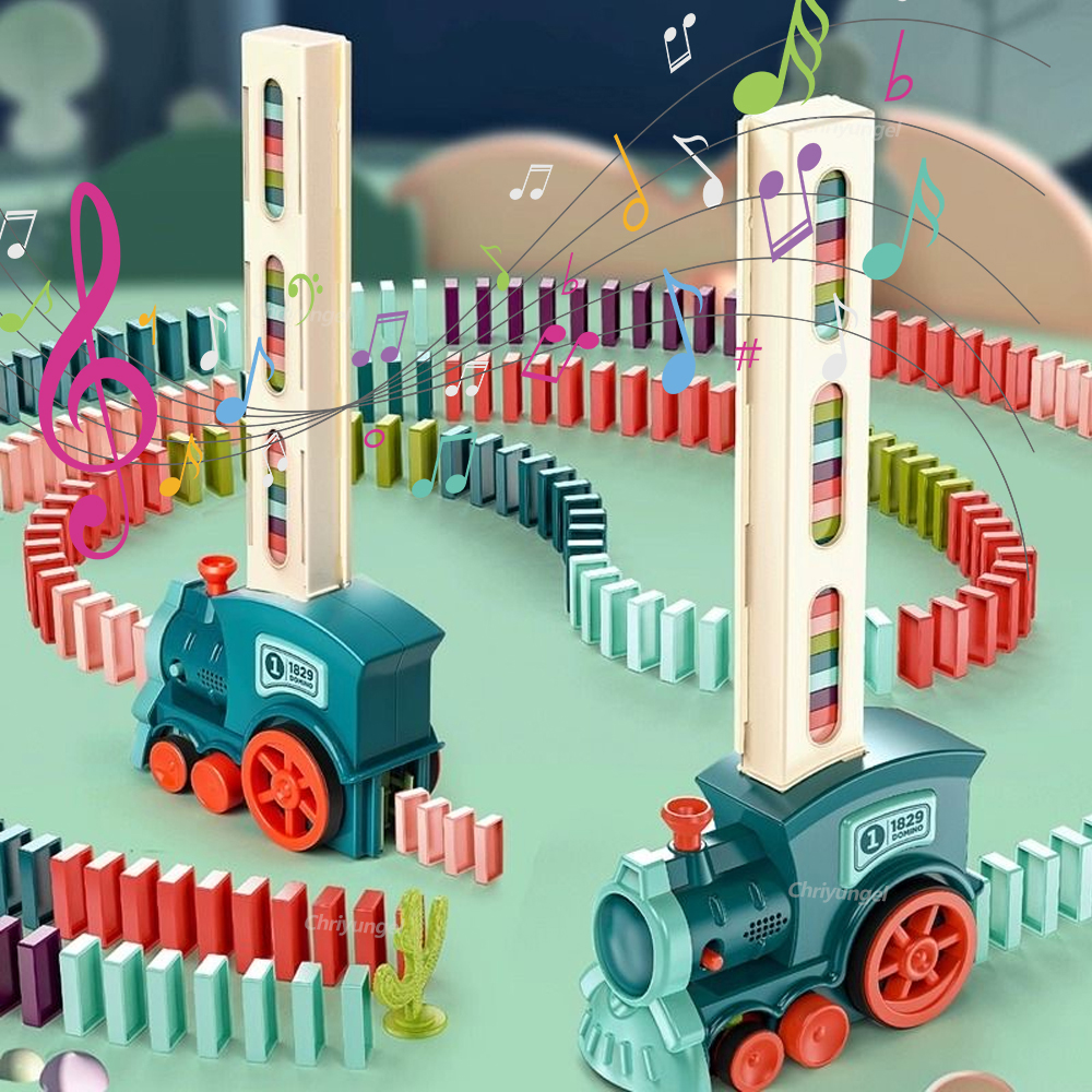 Domino Train for kids Automati - Woodworking Domino ulasan dan harga