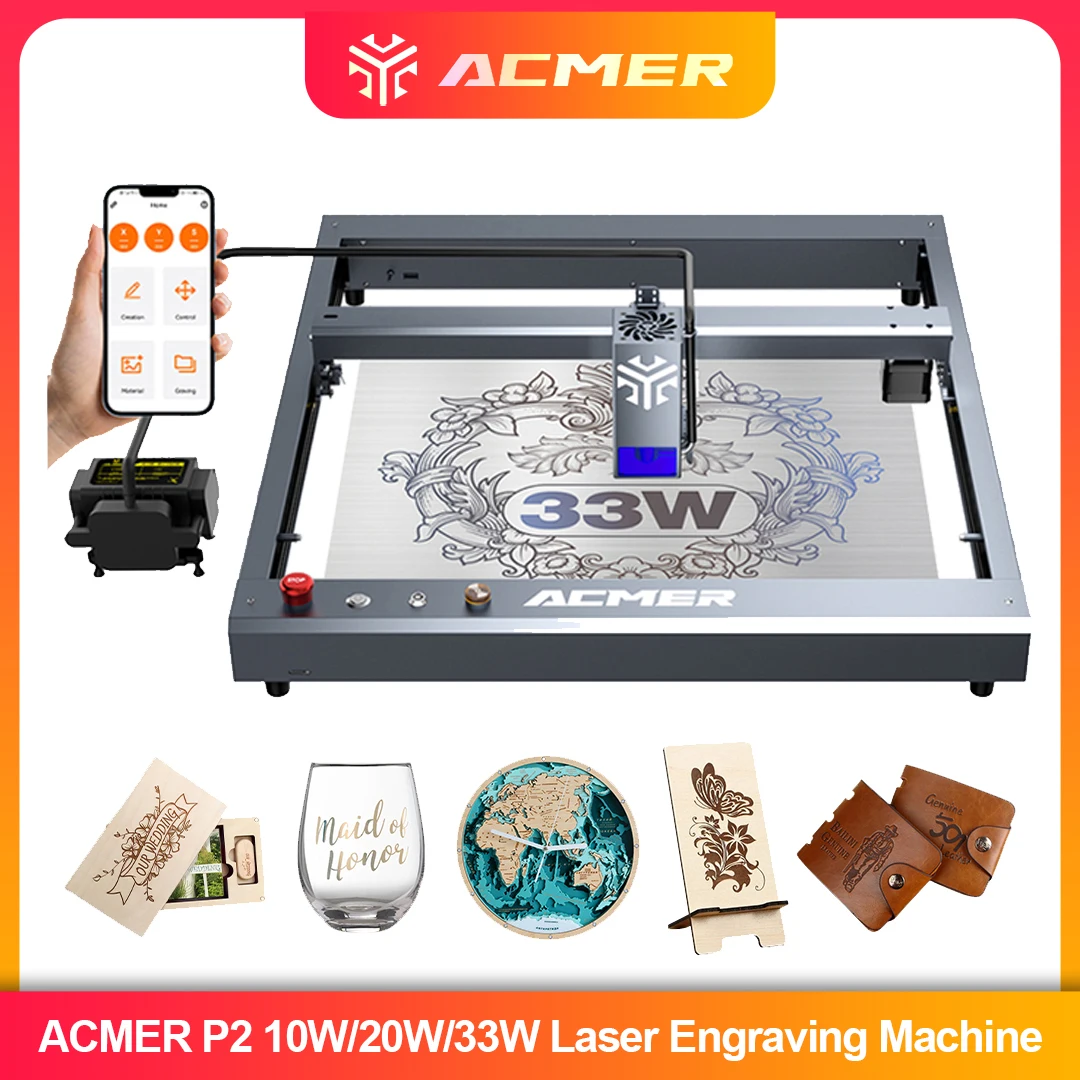 ACMER P2 Laser Engraver 33W 20 - Woodworking Laser ulasan dan harga