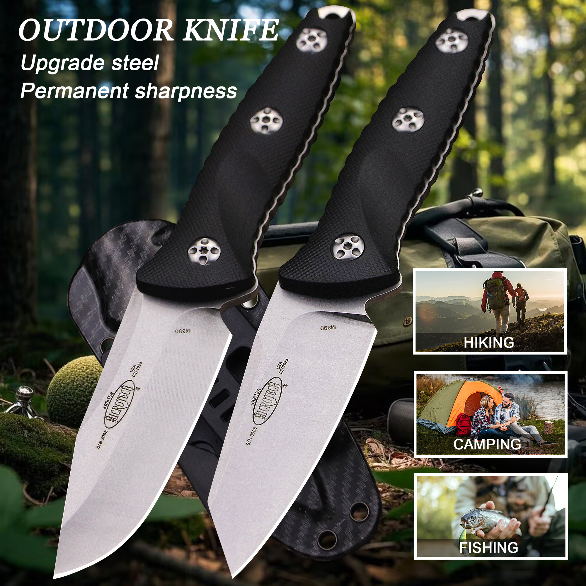 USA M390 outdoor hunting knife - Woodworking Usa ulasan dan harga