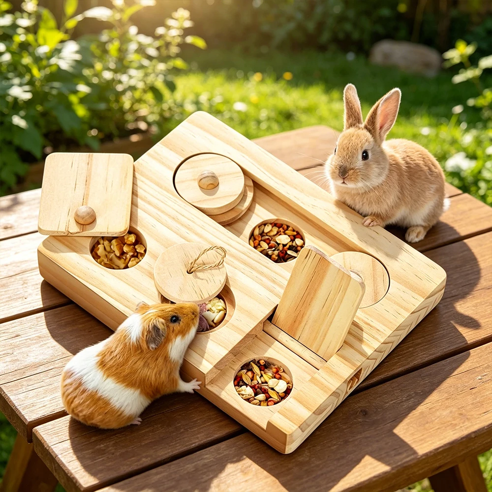 Guinea Pig Foraging Toys 6 in  - Woodworking Rabbet ulasan dan harga