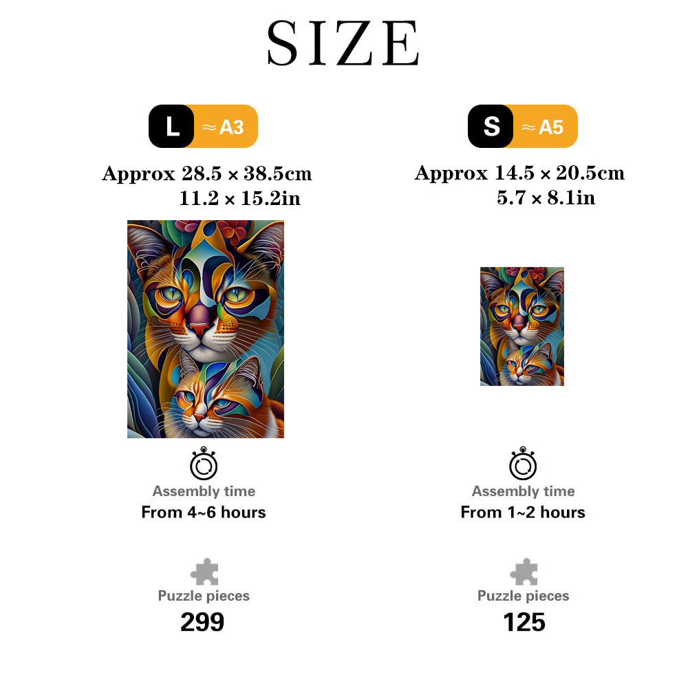 Two Cat Wooden Puzzles Games,  - Woodworking Game ulasan dan harga