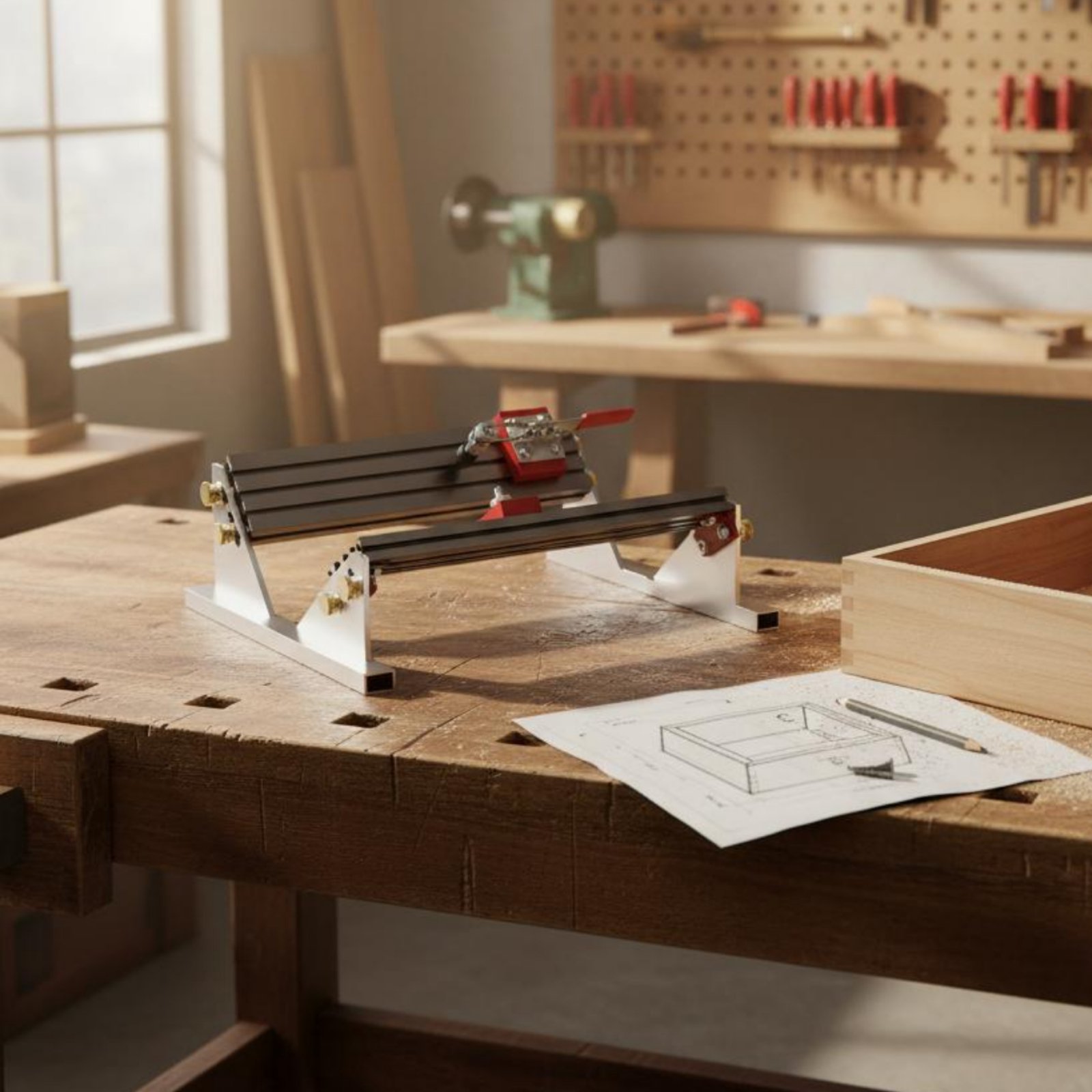 Drawer Positioner Jig Adjustab - Woodworking Jig ulasan dan harga