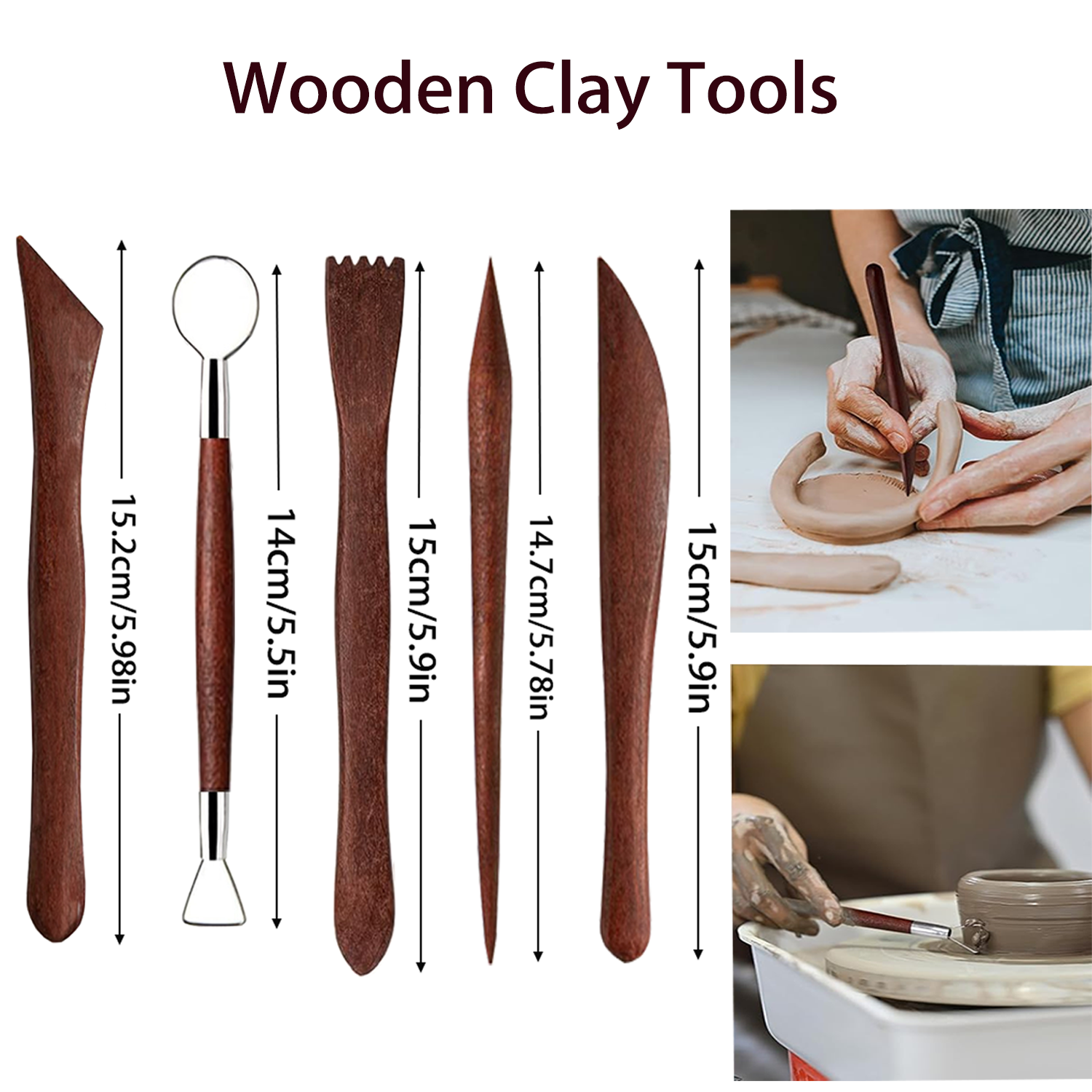 25/40Pcs Pottery & Clay Sculpt - Wood Chisel Set ulasan dan harga
