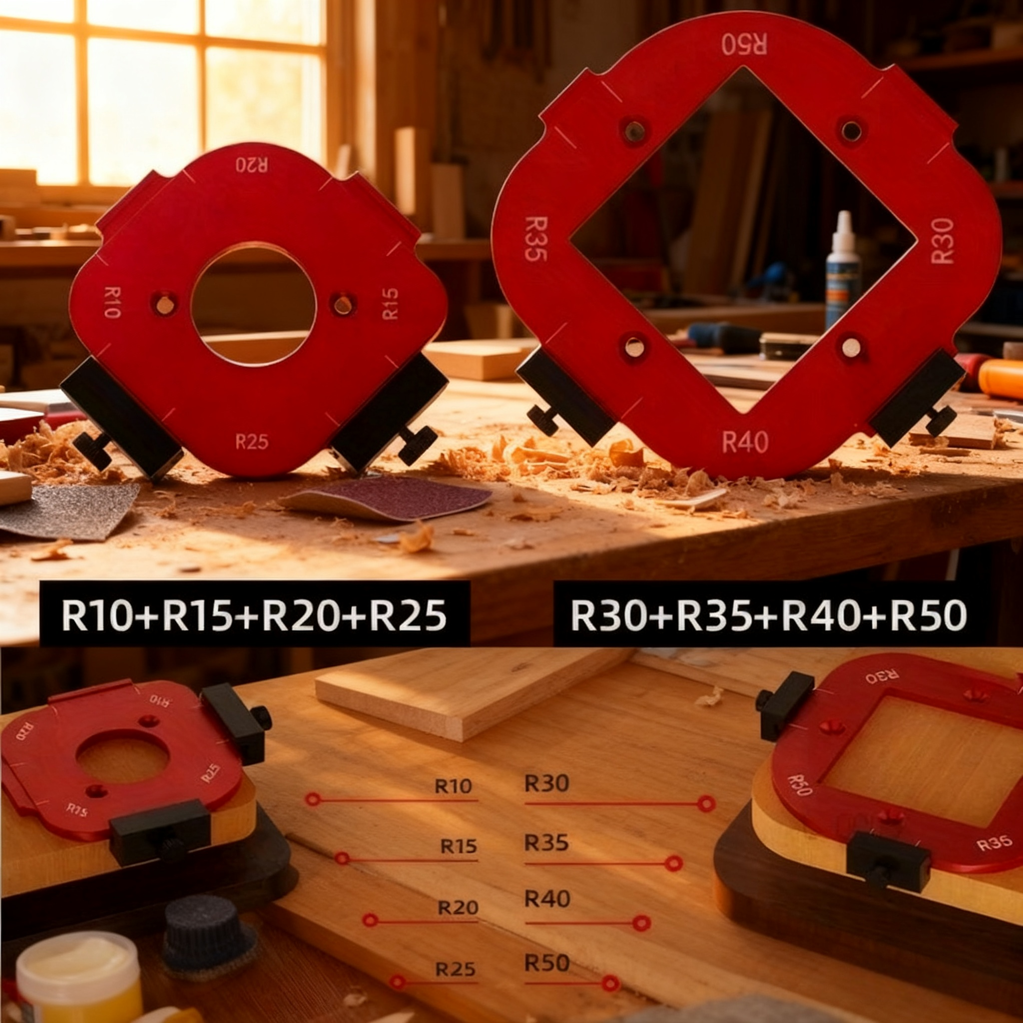 2pcs Woodworking Router Corner - Woodworking Jig ulasan dan harga